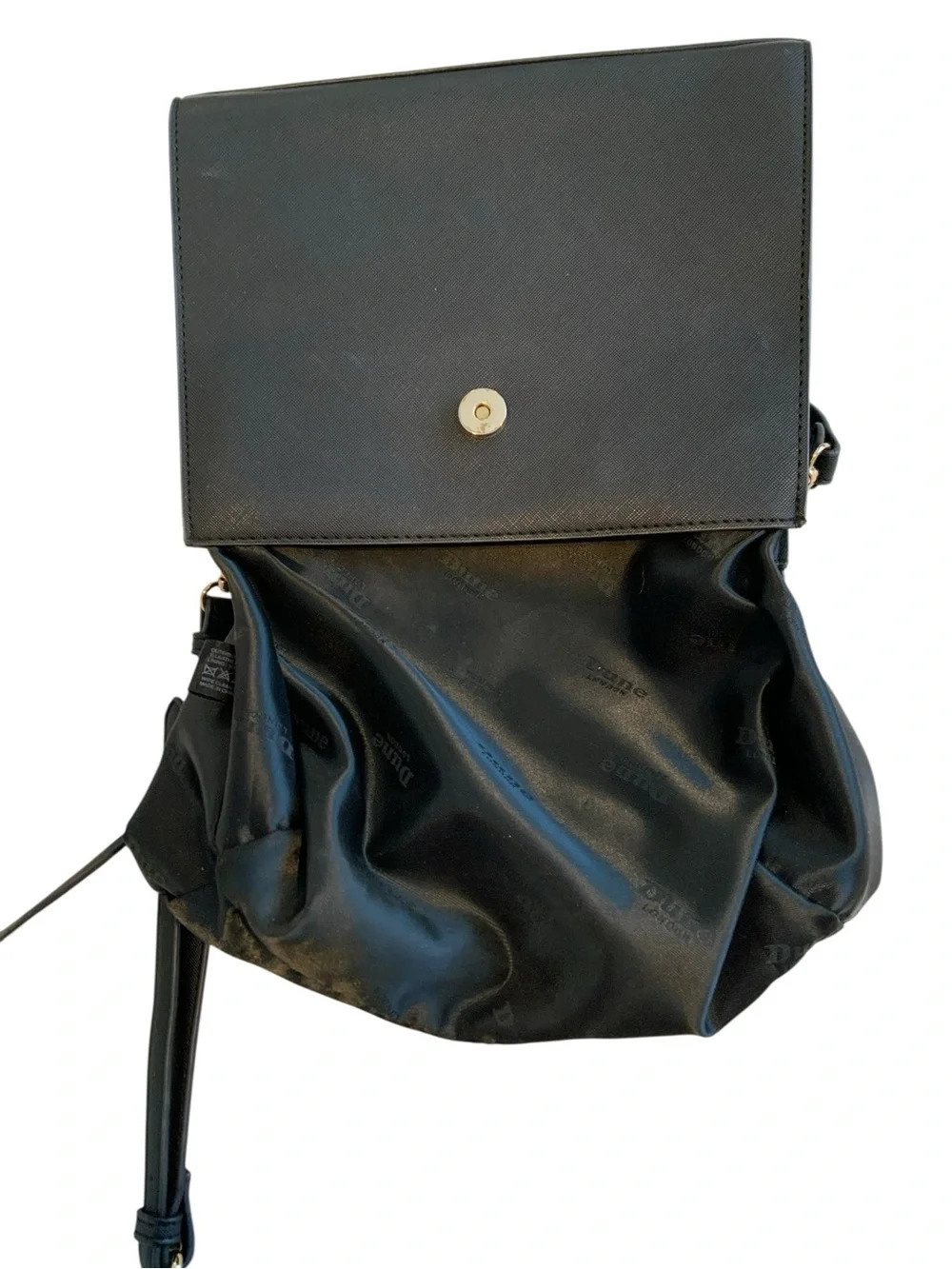 Dune London Black and Leopard Top-Handle Bag
